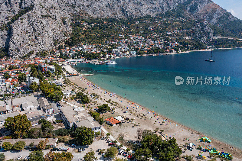 Aerial view of Omi? city in Croatia